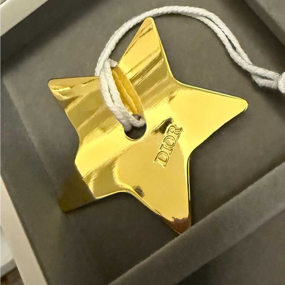 DIOR Gold Star Charm Ornament